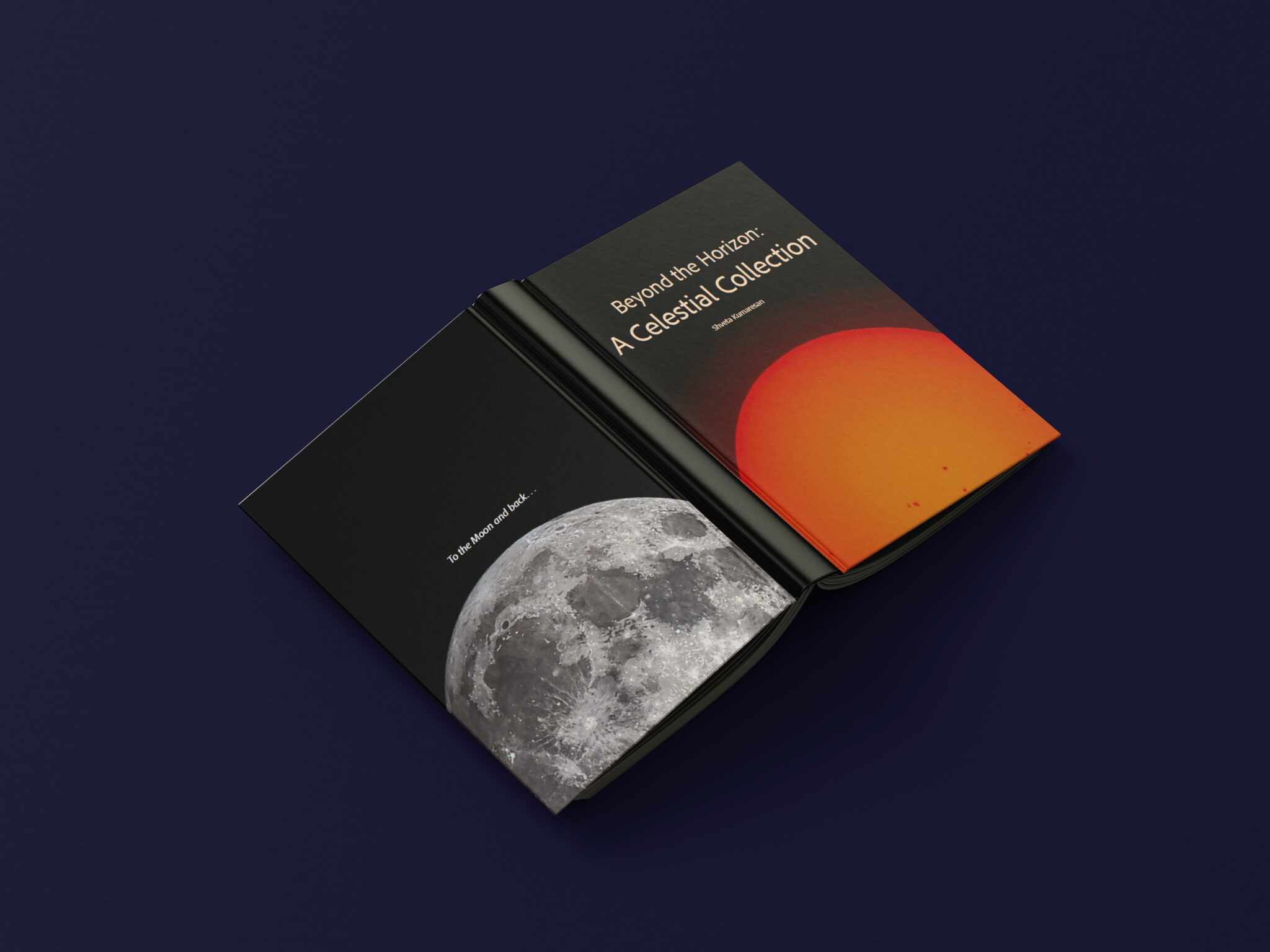 Photo album open covers mockup